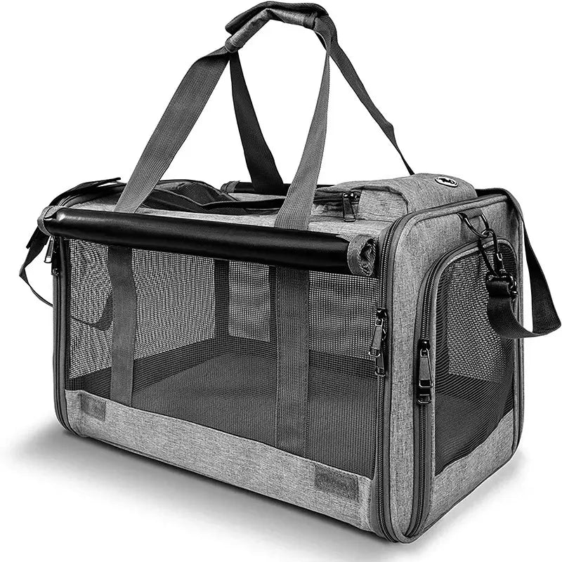 Foldable Travel Pet Carriers for Medium Cats and Small Dogs - Durable, Breathable Design with Privacy Features, Easy to Carry, Zipper Closure, Portable Oxford Cloth Crates and Bags